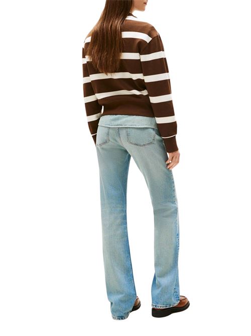 Felpa in cotone a righe Tommy Hilfiger | WW0WW4574304P